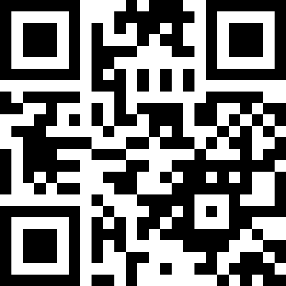 Regular black and white QR code containing 10 significant text characters